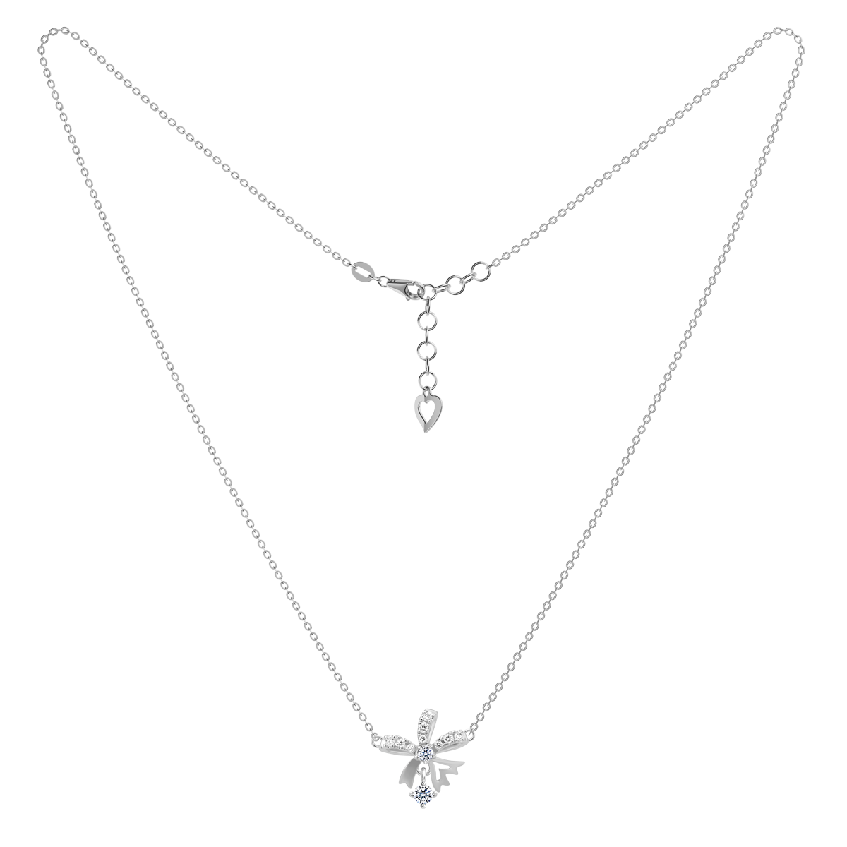 Dây liền mặt kim cương viên vàng 14K Commending TD