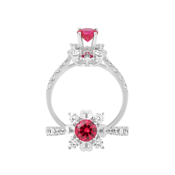 Nhẫn nữ đính đá màu Ruby vàng 14K Edition S.RUB