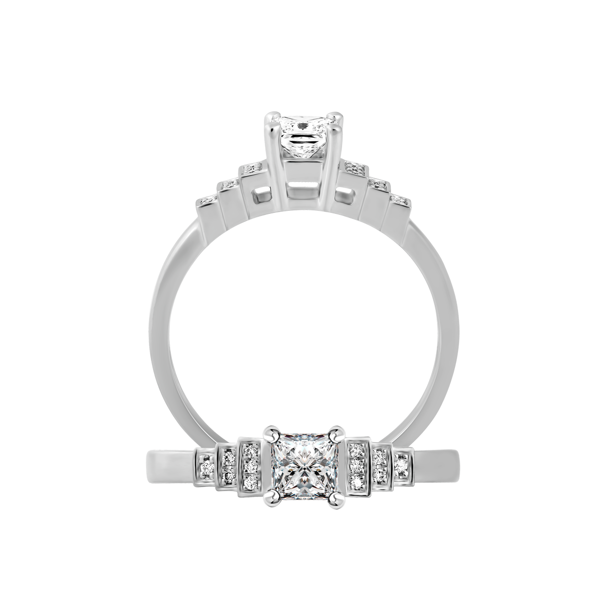 Nhẫn nữ kim cương viên vàng 14K Karissa PR 2C