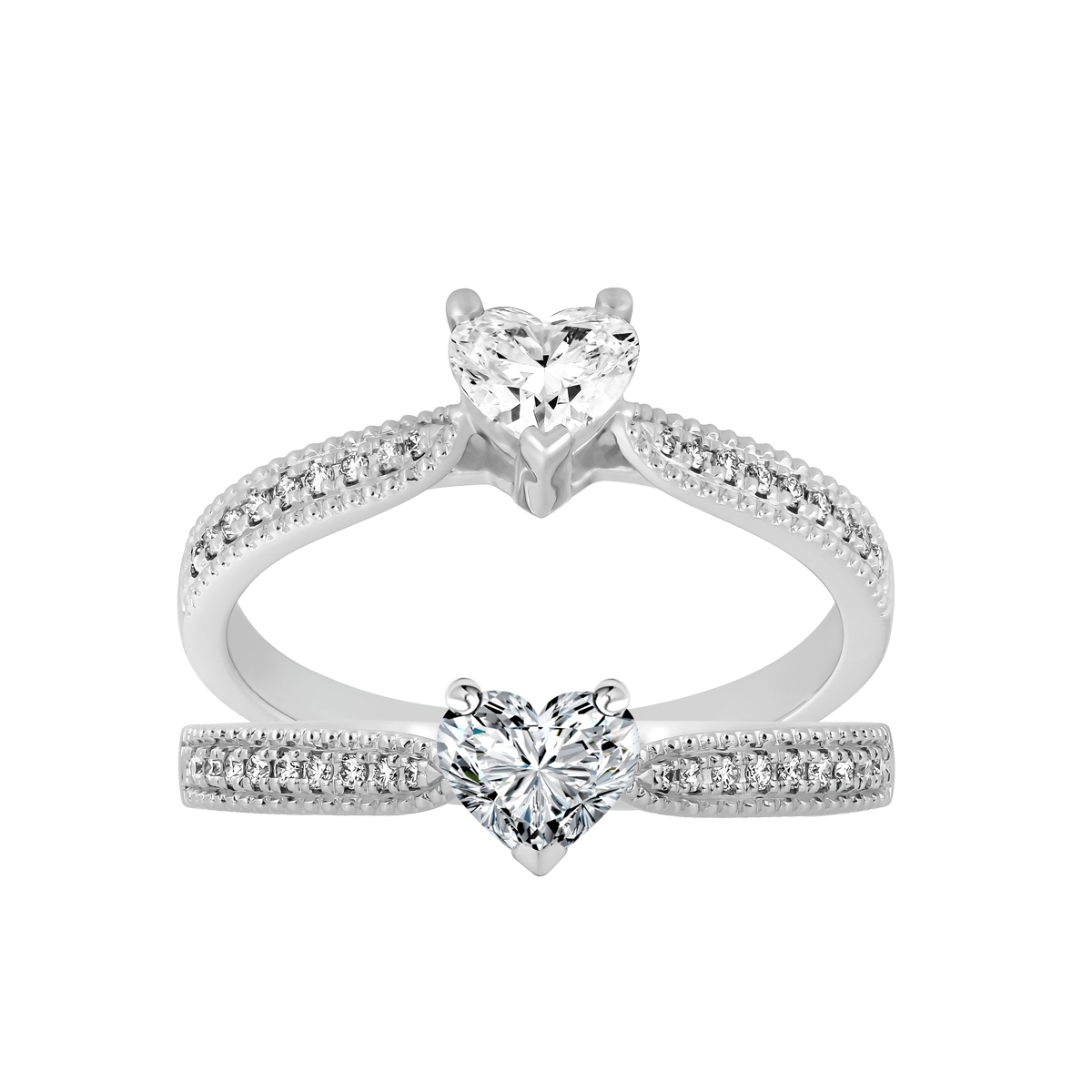 Nhẫn nữ kim cương viên vàng 14K Harmonica HR 3C