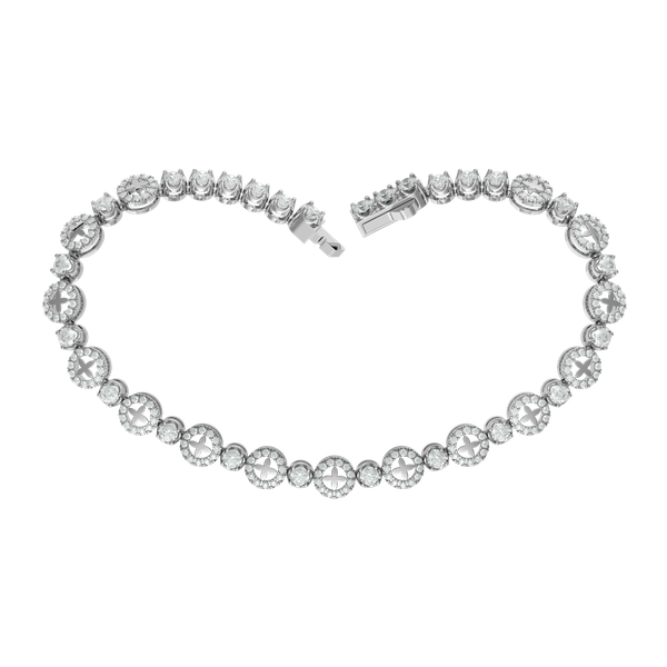 Lắc đính đá CZ vàng 10K Bernard N5P