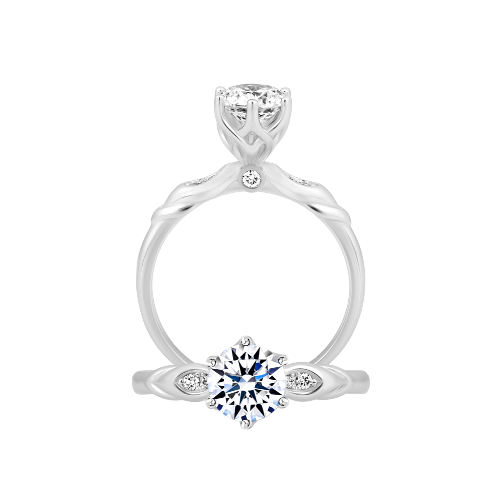 Ổ nhẫn nữ kim cương tấm vàng 14K Savory 1CT