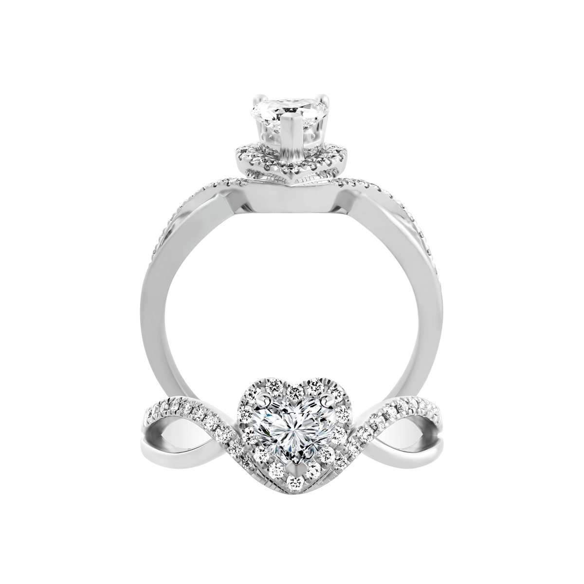 Nhẫn nữ kim cương viên vàng 14K Zelia HR 3C