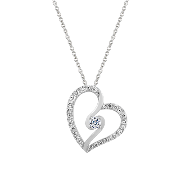 Mặt kim cương vàng 14K Amour 5p