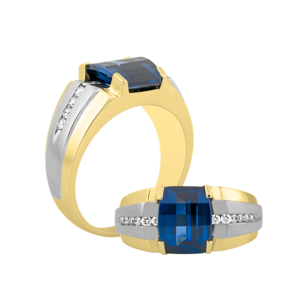 Nhẫn nam kim cương tấm vàng 14K Collin S.SAP YW GVRG0175413