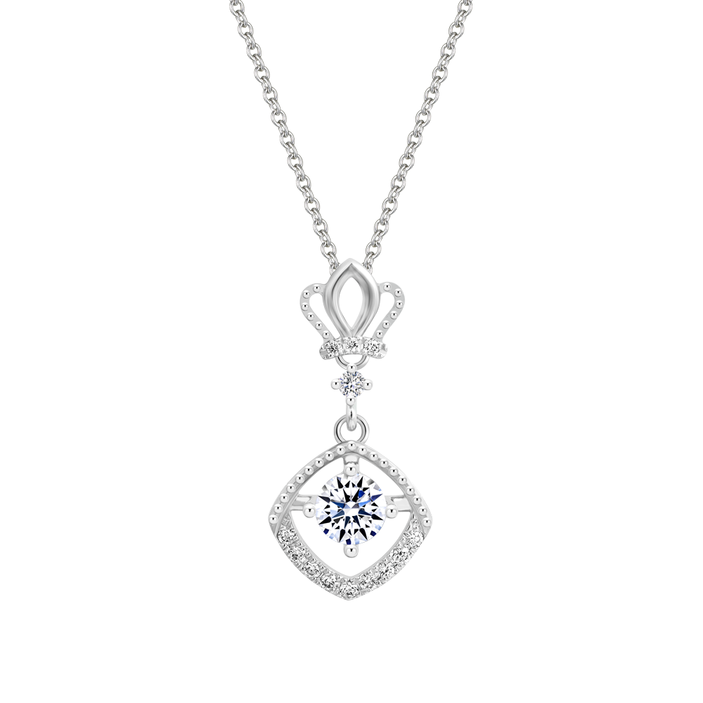 Mặt kim cương tấm vàng 14K Amority 2C