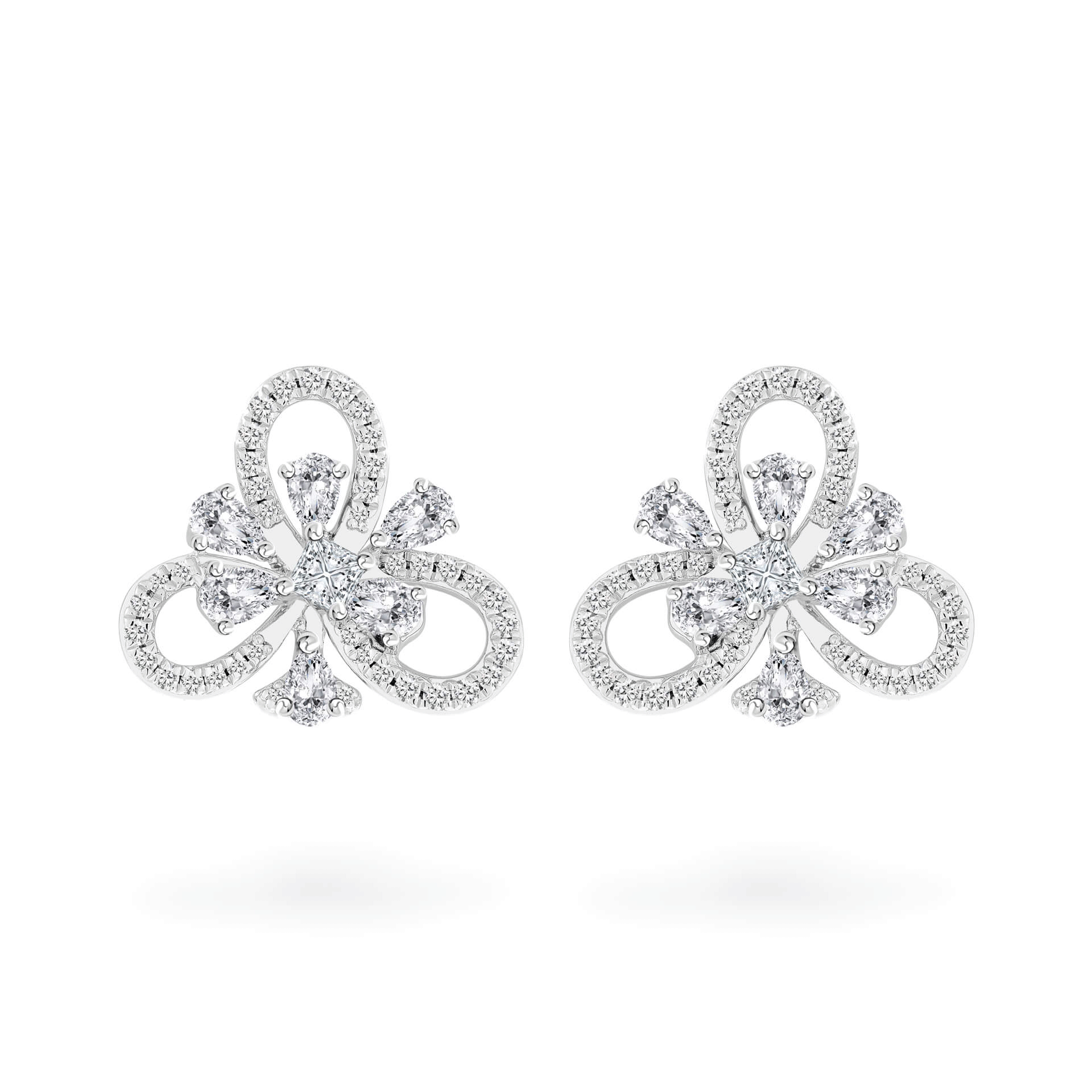 Hoa tai kim cương viên vàng 18K Jena A378 TD