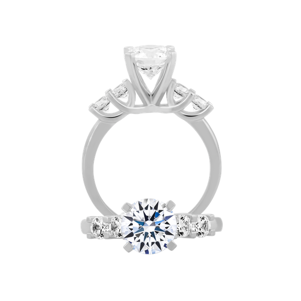 Nhẫn nữ đính đá CZ vàng 14K Alodia V1 1CT