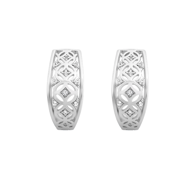 Hoa tai đính đá CZ vàng 18K Fulvous