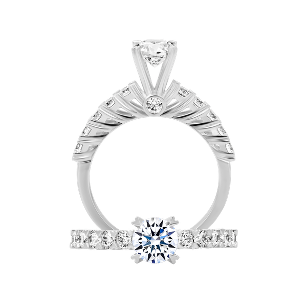 Nhẫn nữ đính đá CZ vàng 14K Glamor V2 5C