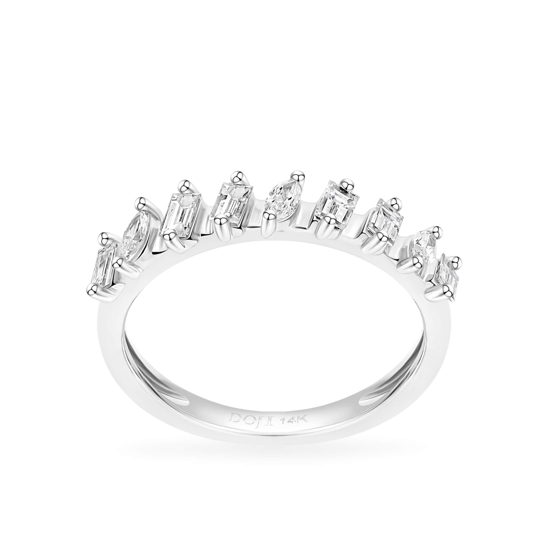 Nhẫn nữ kim cương viên vàng 14K Jena A227 TD