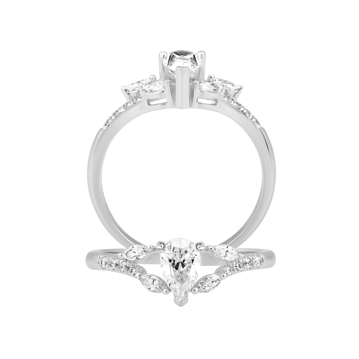 Nhẫn nữ đính đá CZ vàng 10K Softly PE