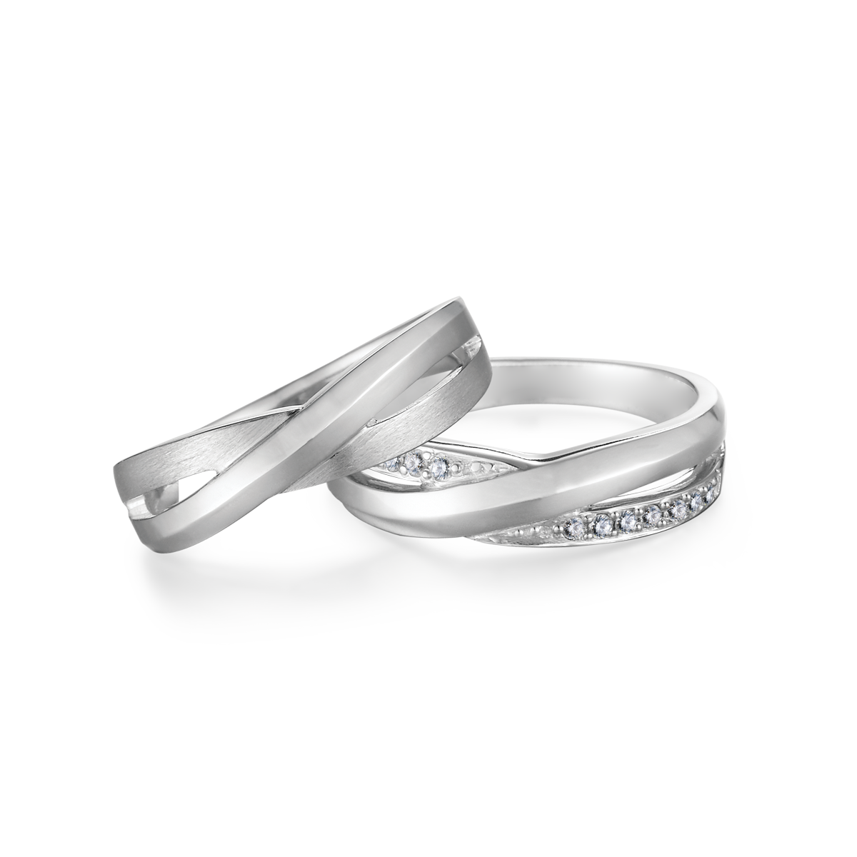 Nhẫn cưới nữ kim cương viên vàng 18K Dreamy F