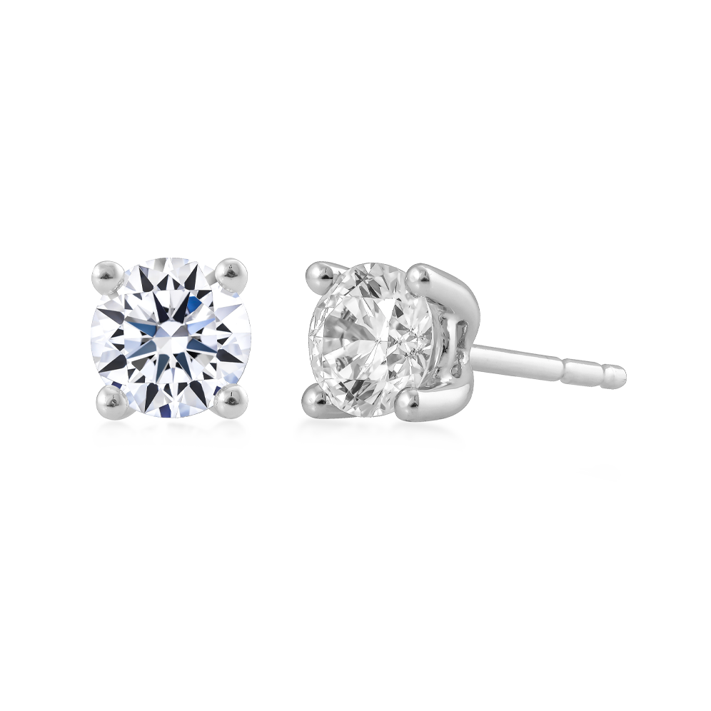 Hoa tai đính đá CZ vàng 14K Plainly 5C