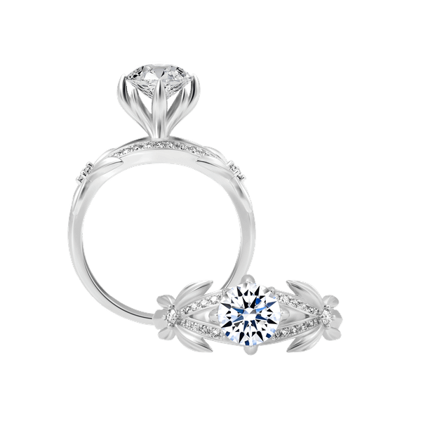 Ổ nhẫn nữ kim cương tấm vàng 14K Cinta 1CT