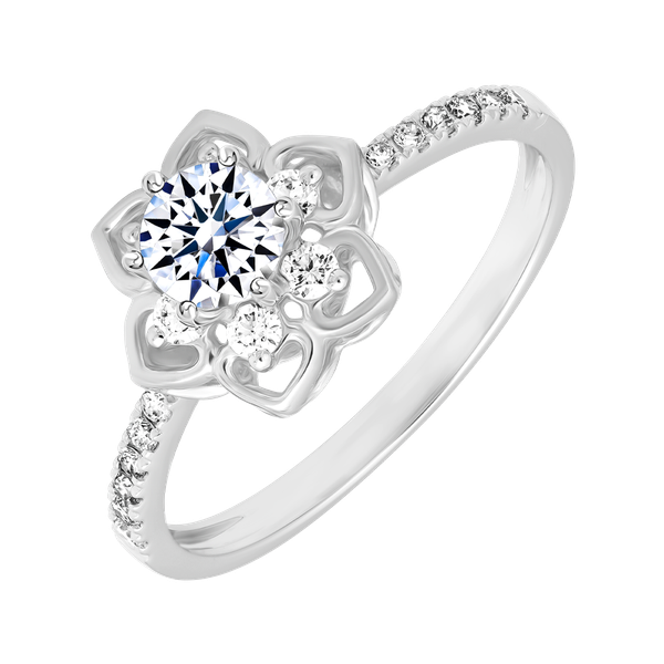 Nhẫn nữ kim cương tấm vàng 14K Cleary 3C