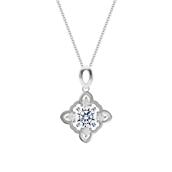 Mặt kim cương tấm vàng 14K Editional 2C