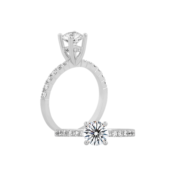 Nhẫn nữ kim cương viên vàng 14K Gratian GIA 3C GVRG0283579M