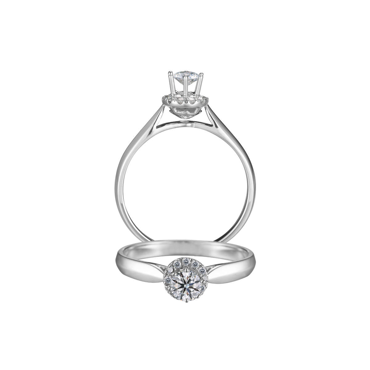 Nhẫn nữ kim cương tấm vàng 14K Domination N 3C GVRG0219816