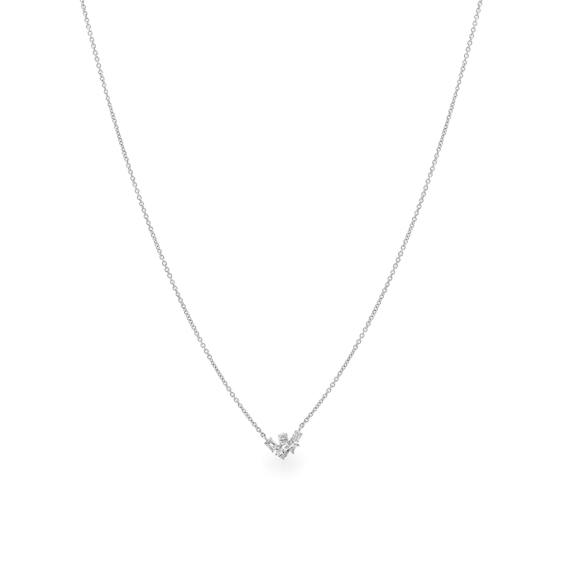 Dây liền mặt kim cương viên vàng 14K Jena A115 TD