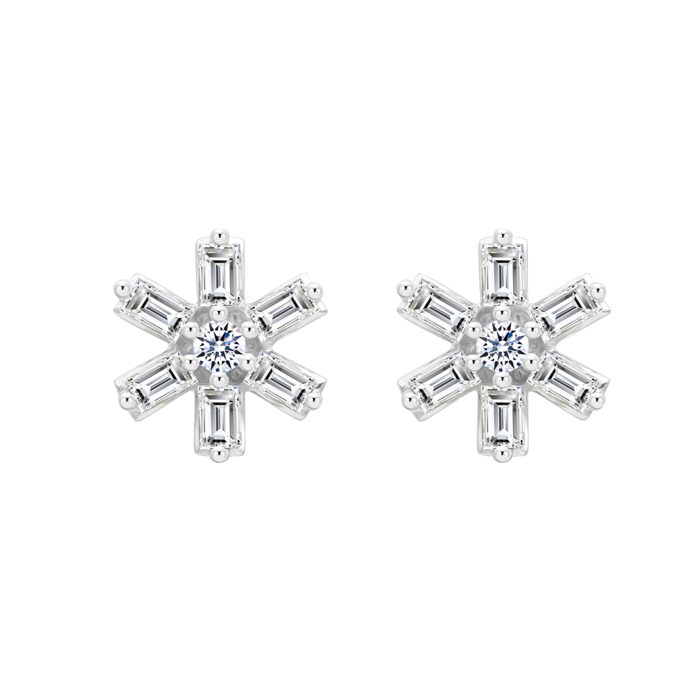 Hoa tai kim cương viên vàng 14K Jena A149 TD