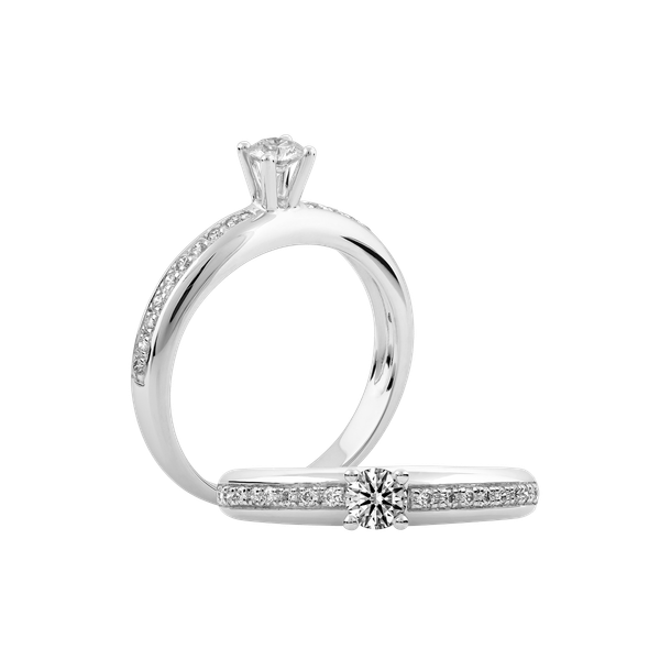 Nhẫn nữ kim cương tấm vàng 14K Abby DN 2C