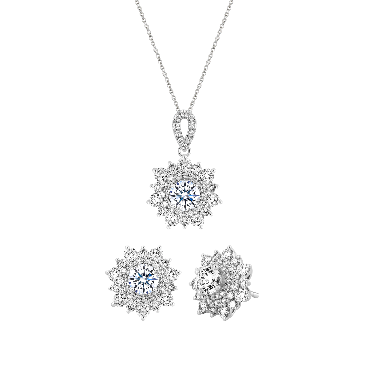 Bộ Trang Sức Flowery GIA 3C