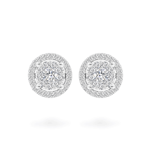 Hoa tai kim cương viên vàng 14K Jena A236 TD