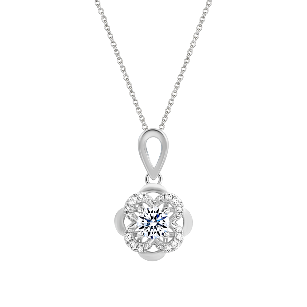 Mặt kim cương 8 Hearts & Arrows vàng 14K Wendy H&A 2C