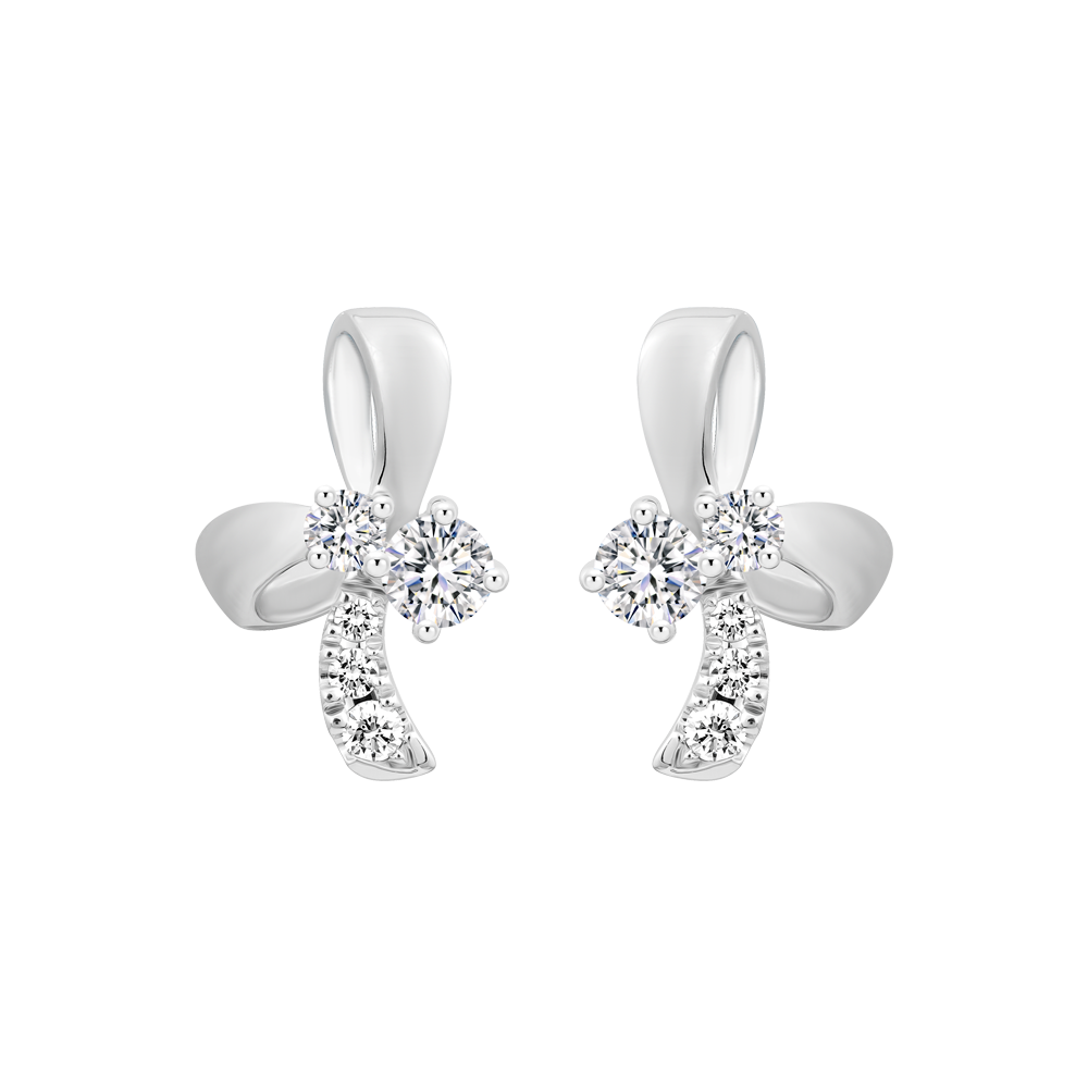 Hoa tai kim cương vàng 14K Commendia 5p