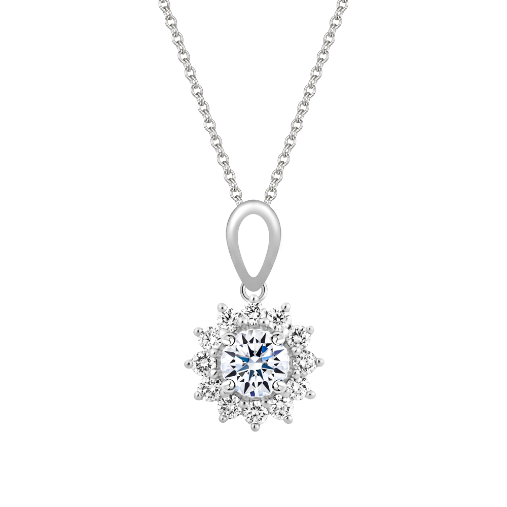 Mặt kim cương viên vàng 14K Arvid GIA 3C