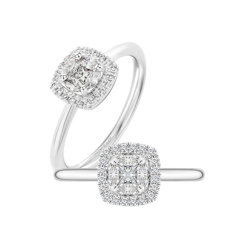 Nhẫn nữ kim cương viên vàng 14K Jena A500 TD