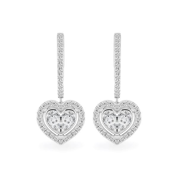 Hoa tai kim cương viên vàng 18K Jena A389 TD