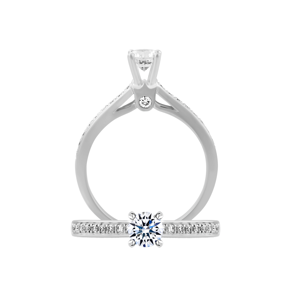 Nhẫn nữ kim cương tấm vàng 14K Adeline 5C