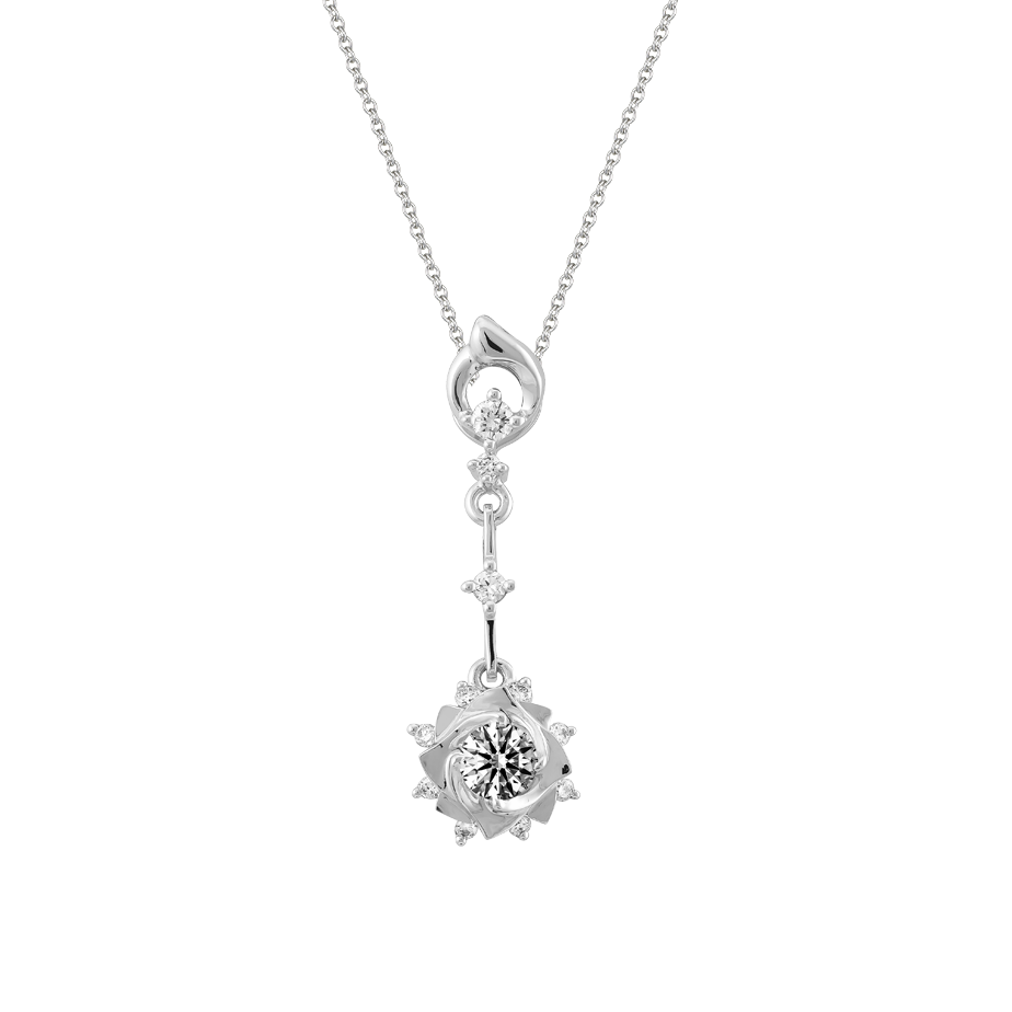 Mặt kim cương viên vàng 14K Jasmine GIA 2C