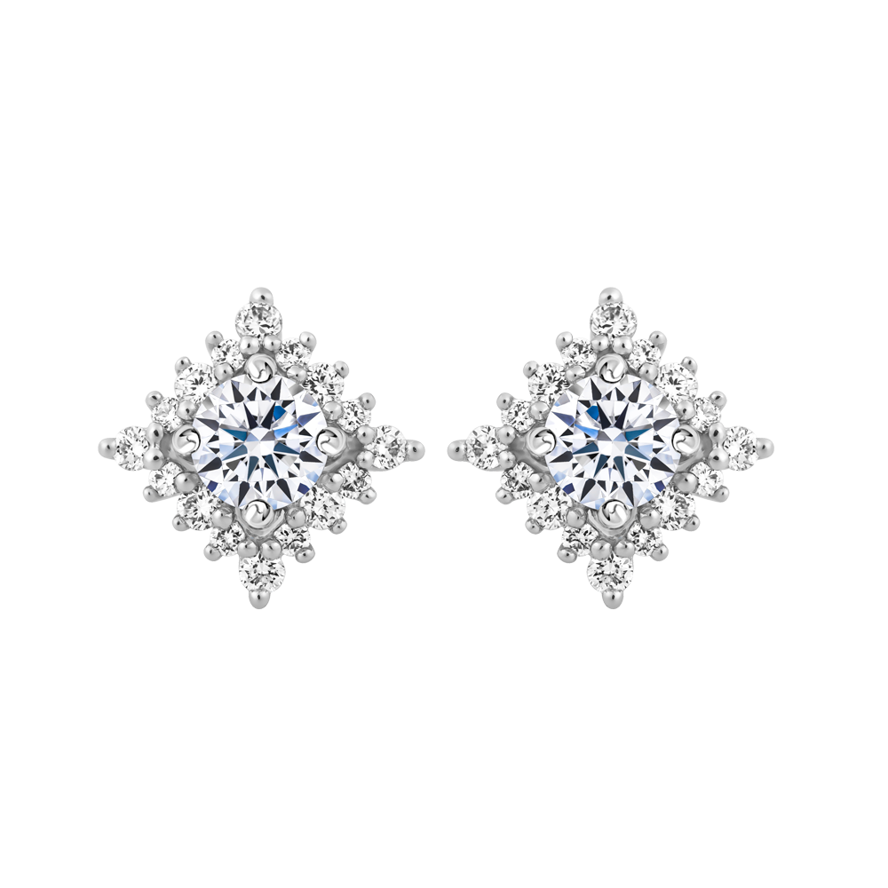 Hoa tai đính đá CZ vàng 14K Gladly 2C