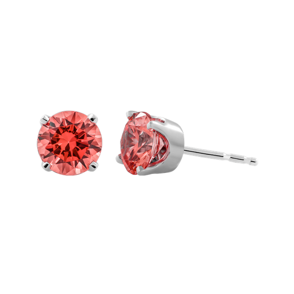 Hoa tai đính đá CZ vàng 14K Classic RED 5C