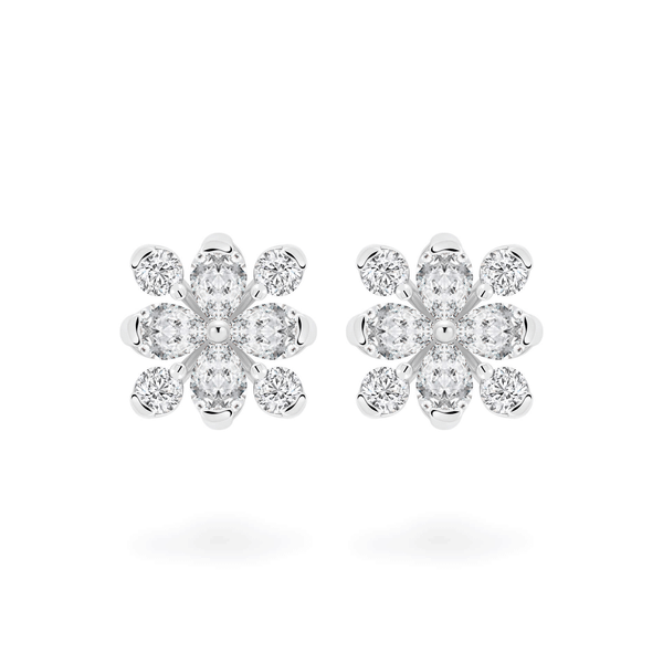 Hoa tai kim cương viên vàng 14K Jena A099 TD