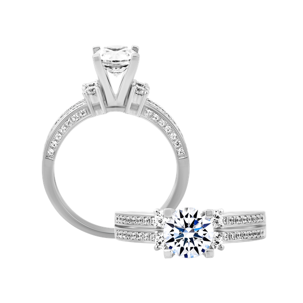 Nhẫn nữ đính đá CZ vàng 14K Beera N 1CT