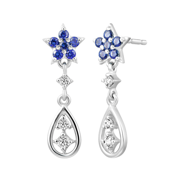 Hoa tai đính đá CZ vàng 14K Sheeny FBL