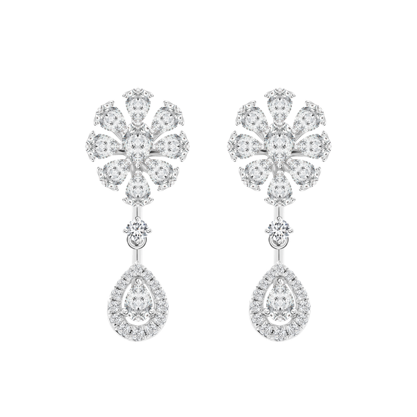 Hoa tai kim cương viên vàng 18K Jena A066 TD