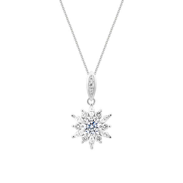 Mặt đính đá CZ vàng 18K Bloomy