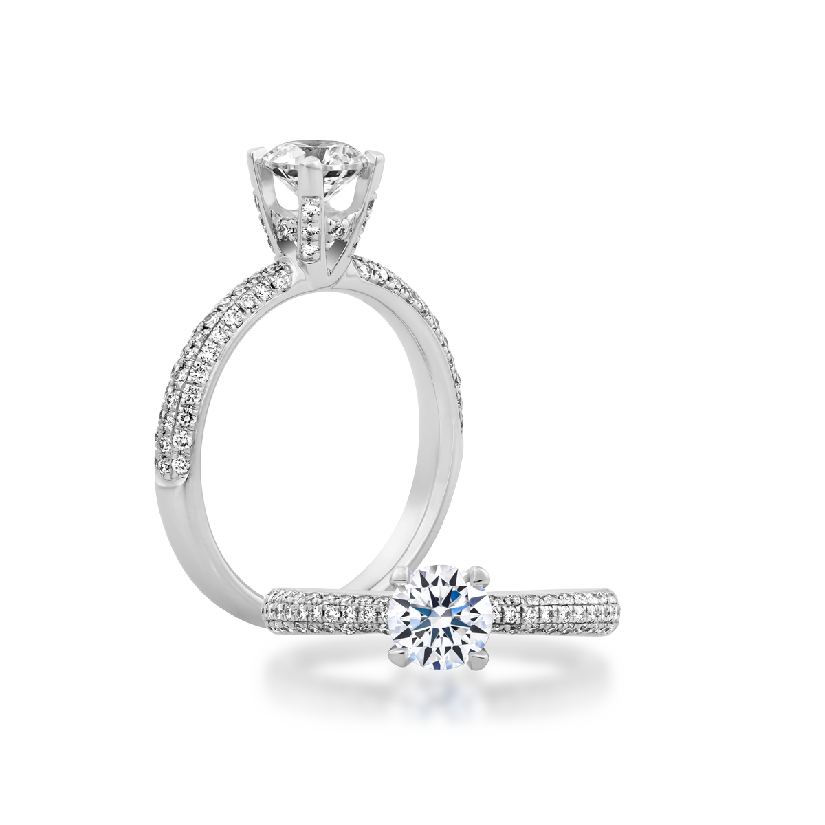 Ổ nhẫn nữ kim cương tấm vàng 14K Lagend N 5C