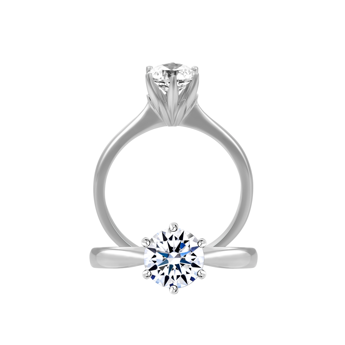 Nhẫn nữ kim cương viên vàng 14K Lily GIA 3C GVRG0287566M