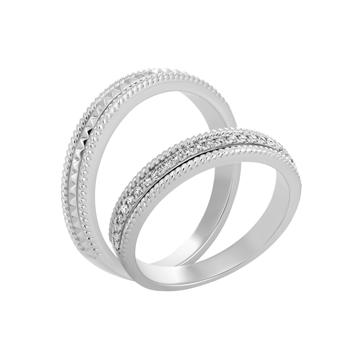 Nhẫn cưới nam vàng 14K Engaging M