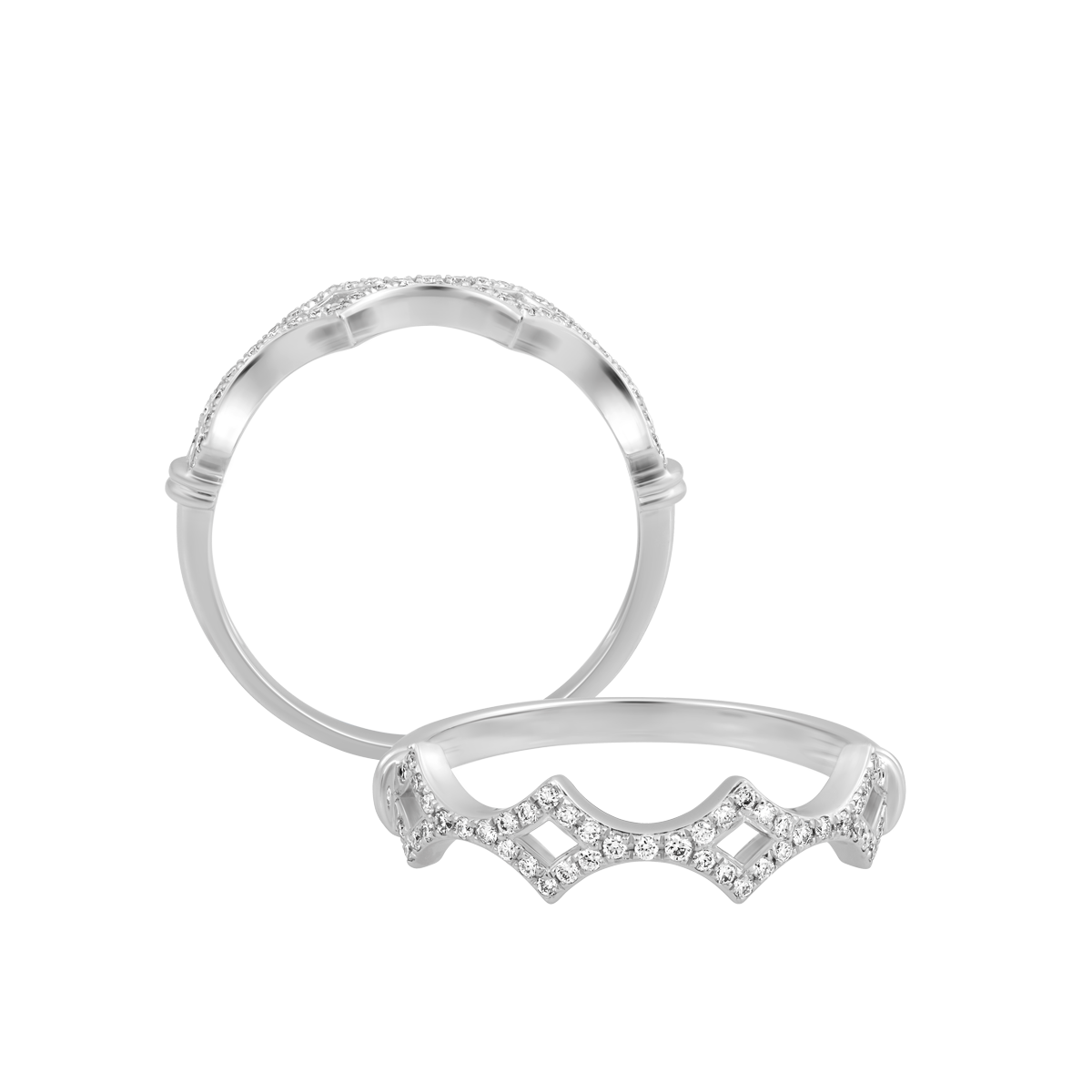 Nhẫn nữ kim cương viên vàng 14K Olivia U