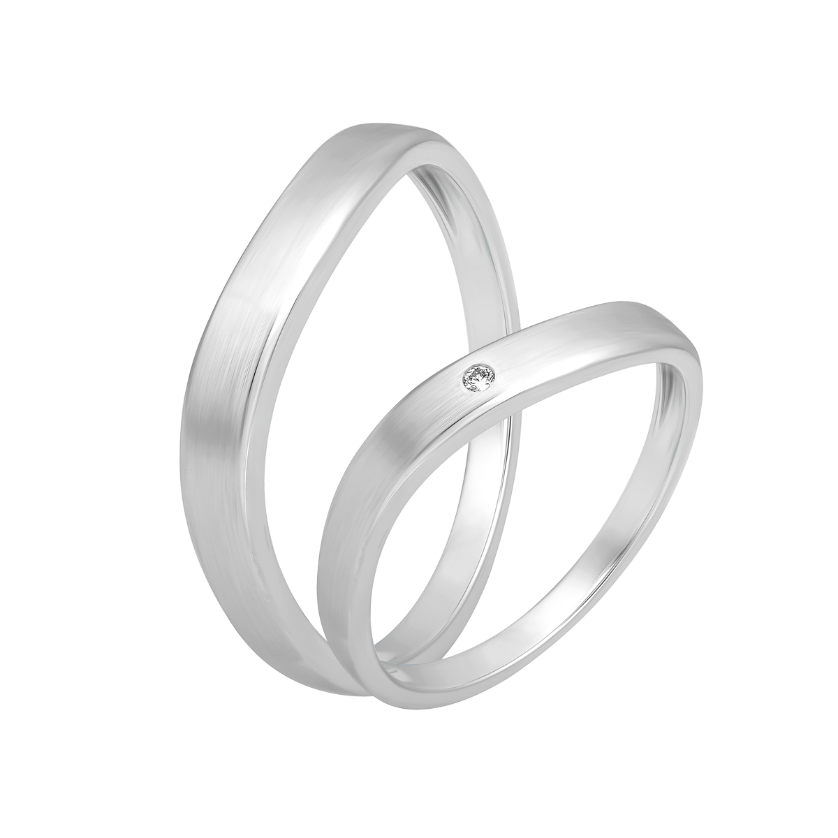 Nhẫn cưới nữ kim cương viên vàng 14K Sensible F