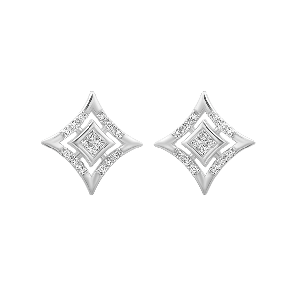 Hoa tai kim cương viên vàng 14K Eleanor TD