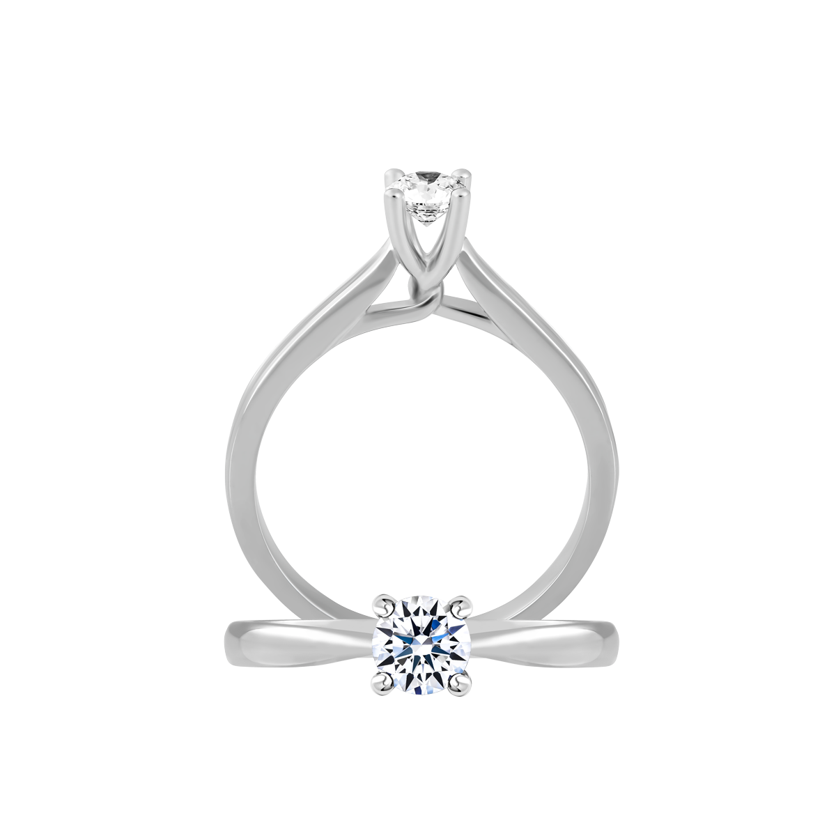 Nhẫn nữ kim cương viên vàng 14K Dakota N GIA 2C