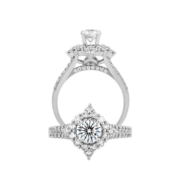 Ổ nhẫn nữ kim cương tấm vàng 14K Delicacy 5C